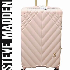 Steve Madden Lumina Collection 29" Hard Side Expandable Spinner Luggage- Pink